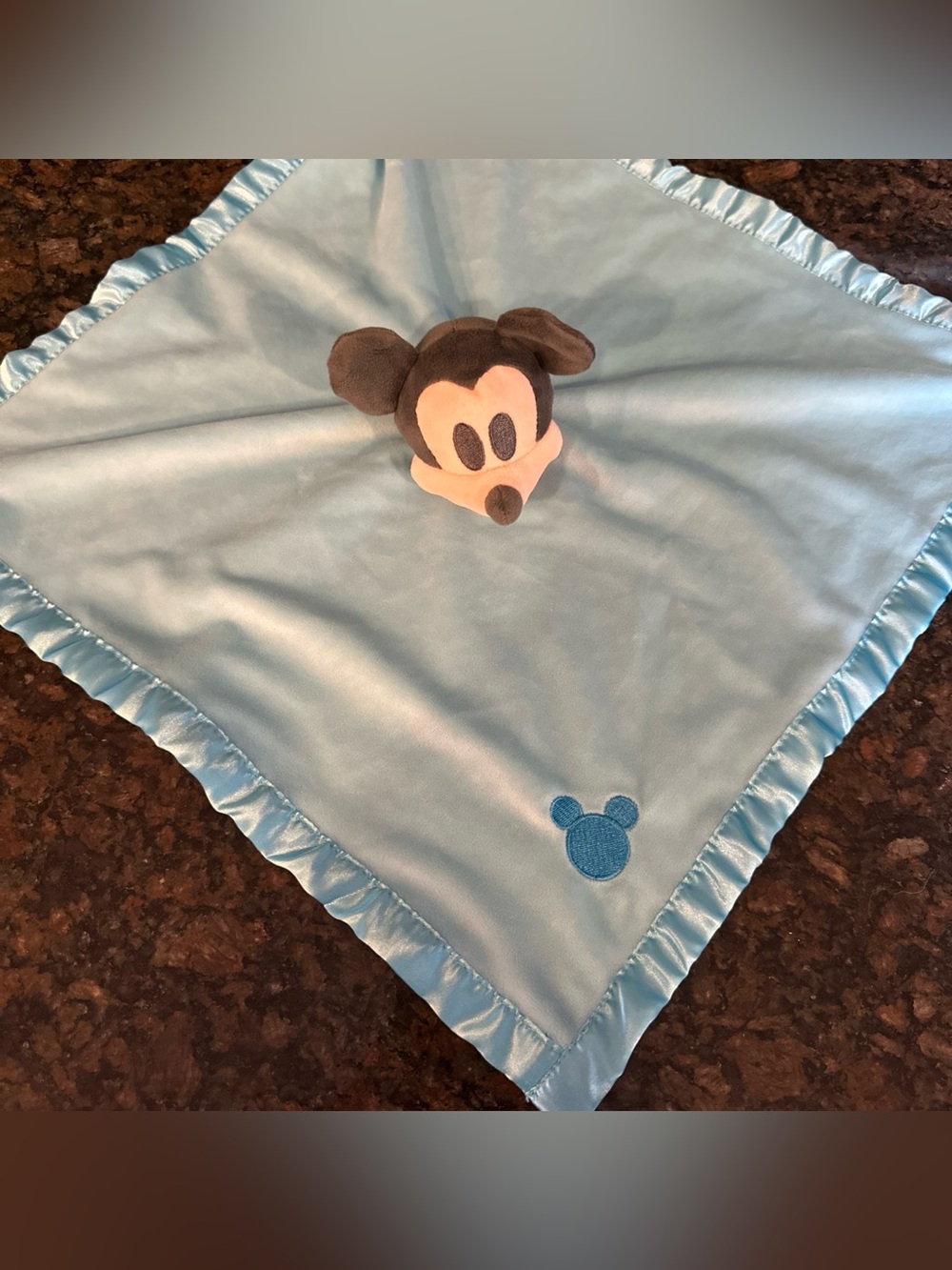Disney Mickey Mouse baby security blanket lovey car travel small 16 inch